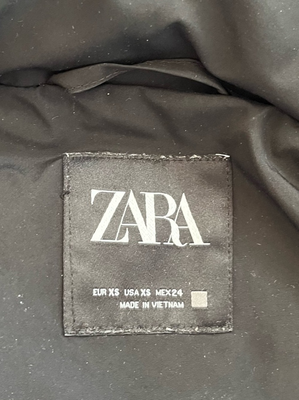 Zara Black Water & Wind Protection Hooded Down Feather Long Puffer Coat Size XS - Picture 3 of 15
